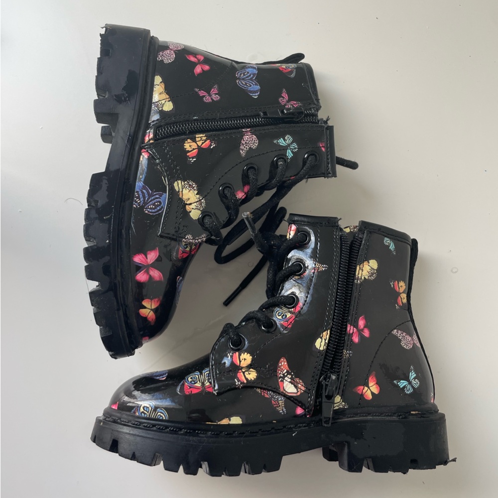 Steve Madden Black Butterfly Kids Boots
